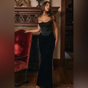 House of CB Chic Black Strapless Gown